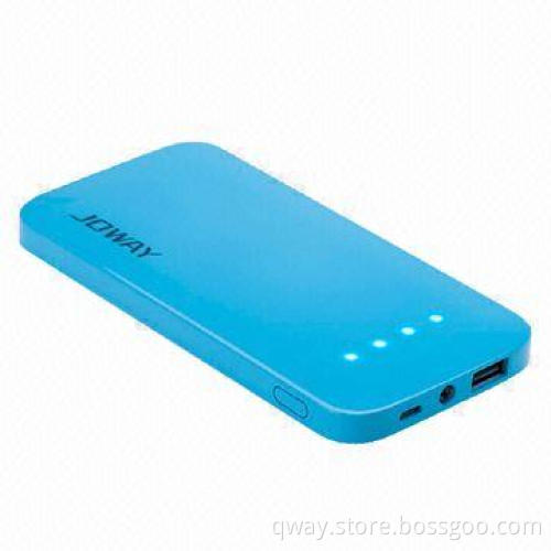 Li-polymer Cell 5,000mAh Power Bank for iPhone and iPad, Same Time, 5V/1A Input, 3-5 Hours